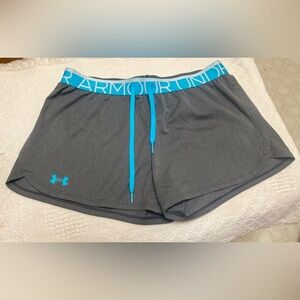 Under Armour Charcoal and Teal Shorts Size L